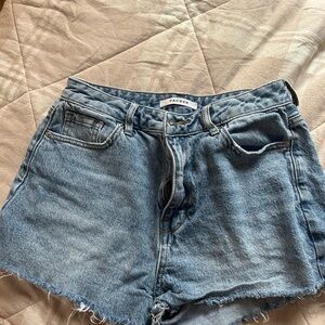 PacSun Blue Jean Shorts with Frayed Hem